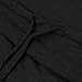 Womens Irregular Hem Double Slit Pullover Pockets Hoodie Sweatshirt Dress Black XL