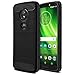 Moto G6 Play Case [Not Moto G6], OEAGO [Shock Resistant] Flexible Soft TPU Brushed Anti-Fingerprint Protective Cover and Carbon Fiber Design for Motorola Moto G6 Play (G Play 6th Generation) - Black