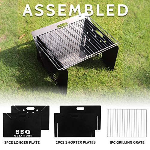 BBQ Creations Portable Fire Pit and Charcoal Grill Pricepulse