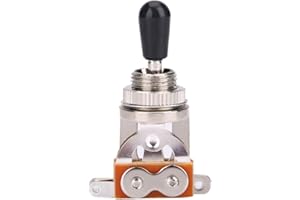 3 Way Switch, 1Pcs Metal 3 Way Toggle Switch Replacement Part for LP Style Electric Guitar(Silver)