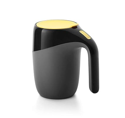 MENZY Stainless Steel Vacuum Insulated Tea Coffee Thermos Mug with Lid- Black, 400 ml