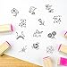 Wood Rubber Stamps Set 12 Pcs with Square Lace Pattern for DIY Decor Craft Card Making Scrapbooking Supplies