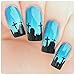 Whats Up Nails - Graveyard Nail Stencils Stickers Vinyls for Nail Art Design (1 Sheet, 20 Stencils)