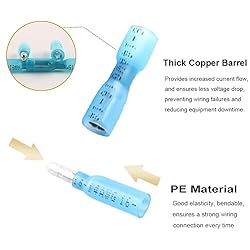 Teansic Heat Shrink Bullet Connectors, 100 Pcs