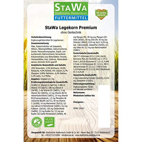 STAWA Legekorn Premium, ohne Gentechnik, 10 kg – Bild 5