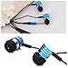 Headphones, in-Ear Bass Earphones with Microphone Noise-isolating Sports Earbud Wired 3.5mm Headset w/Volume Control (Gift Wrapped) for Apple iPhone 6 6s, Samsung Galaxy S7, iPod, MP3 Player (Blue)
