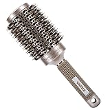 VAMIX Nano Thermal Ceramic & Ionic Round Barrel Anti-Static Hair Brush with Boar Bristle, for Hair Drying, Styling, Curling, Adding Hair Volume and Shine,Gold Color(2 inch)