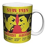 Star Trek Mirror Mirror Mr. Spock (Juan Ortiz Art) Sci-Fi TV Television Show Porcelain Boxed Gift Coffee (Tea, Cocoa) 11 Oz. Mug