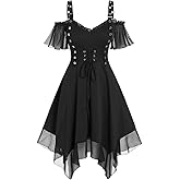 ROSE GAL Womens Plus Size Dresses Sleeveless Wrap Gothic Cocktail Rockabilly Weeding Party Dress