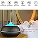 Walkas Aromatherapy Essential Oil Diffuser, 300ml Wood Grain Ultrasonic Cool Mist Whisper-Quiet Humidifier (Dark Wood Grain)