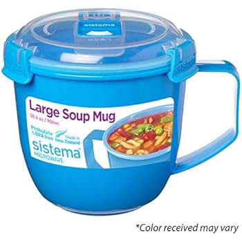 Sistema 21141 To Go Collection Soup Mug, Large, Varied, 1 count