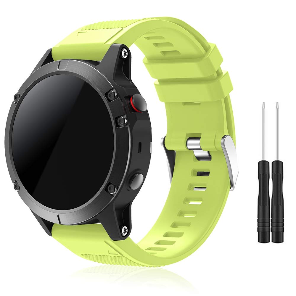 TOPsic Fenix 5 Straps, Quick Fit 22mm Soft Silicone Sport Replacement Band for Fenix 5/Fenix 5 Plus/Forerunner 935/Fenix 6/Fenix 6 Pro/Fenix 7/Fenix 7 Solar/Fenix 7 Sapphire Solar — image 1