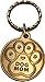 RecoveryChip Dog Mom - A True Friend Leaves Paw Prints On Your Heart Keychain Paw Print Bronze