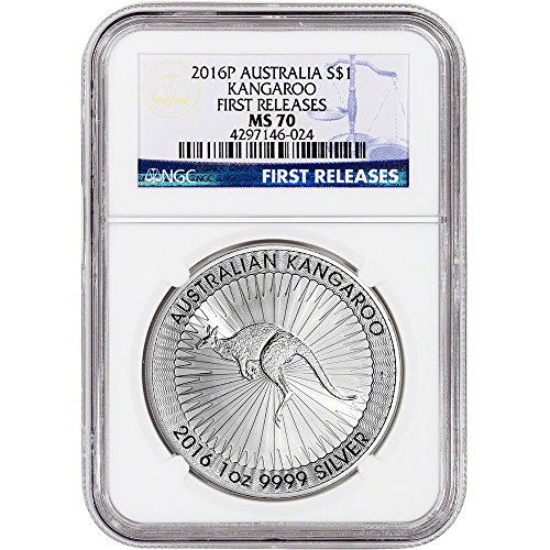 2016 AU Australia Silver Kangaroo First Releases $1 MS70 NGC