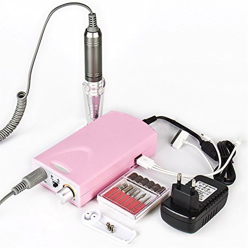 USB Rechargeable Nail File Drill, Electric Manicure Pedicure Machine Tool Set with Power Bank
