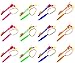 Set of 12 Flashing LED Sling Shot Flare Arrow Helicopter Children's Kid's Toy Flyer (Colors May Vary)
