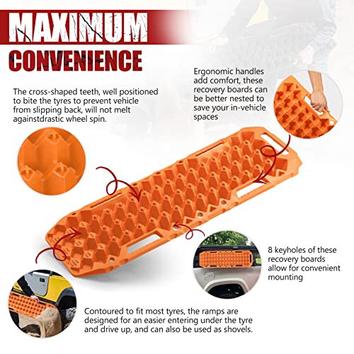 BUNKER INDUST OffRoad Traction Boards with Jack Lift Base,2 Pcs