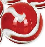 Mega Marble - FireFighter Mammoth - Large 1-5/8 Inch Glass Marble with Stand