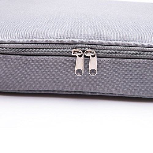 Pencil Case, Big Capacity Pen Bag Stationery Pouch Case Cosmetic Bags for Student Storage Office Organizer (Gray) - Thumbnail 2