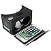 VeeR VR Cardboard 3D Virtual Reality Headsets for 360 Videos & Movies Compatible with Android, iOS & Windows Smartphones Within 3.5-6 inches (Black) - Inspired by Google Cardboard