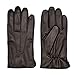 Harssidanzar Leather Gloves for Men,Winter Sheepskin Driving Gloves Cashmere Lined