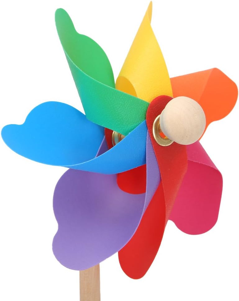 Wiffe Wood Windmill Wind Spinner Pinwheels Home Garden Yard Decoration Kids Toys