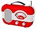 Coca-Cola Retro Desktop Vintage Style Am/FM Battery Operated Radio with Auxillary Input Red/White