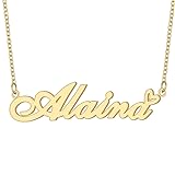 Alaina Personalized Name Necklaces 18K Gold Plated