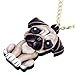 NEWEI Acrylic Sweet Cartoon Pug Dog Necklace Pendant Chain Adorable Puppy Pets Jewelry Accessories for Women Gifts