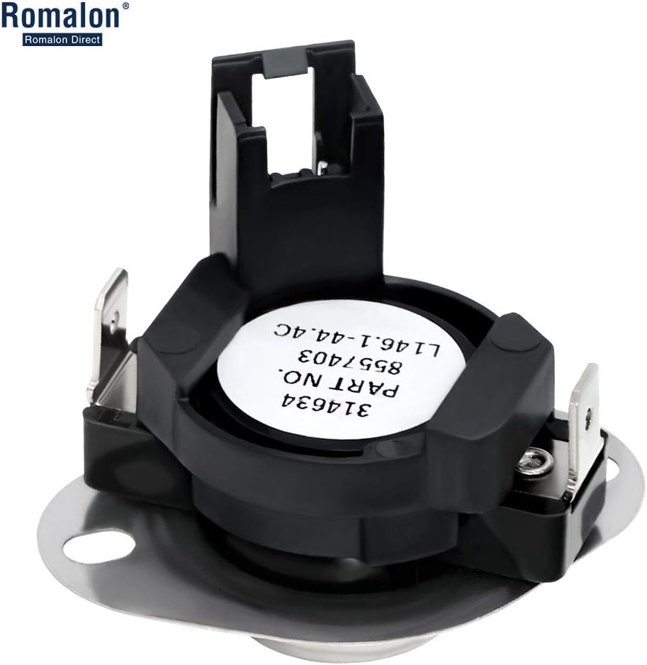 Romalon 8557403 Dryer Thermostat for Amana, Kenmore, Whirlpool, Part#1180102, AP6013164, PS11746386, EAP11746386
