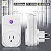 WiFi Smart Plugs, Esolom Wireless Outlet Timer Socket Compatible with Alexa and Google Assistant, App Controlled Appliances from Anywhere by Smartphone - NO Hub Required (2 Packs)