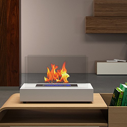 Moda Flame Vigo Table Top Ethanol Fireplace White Buy Online In