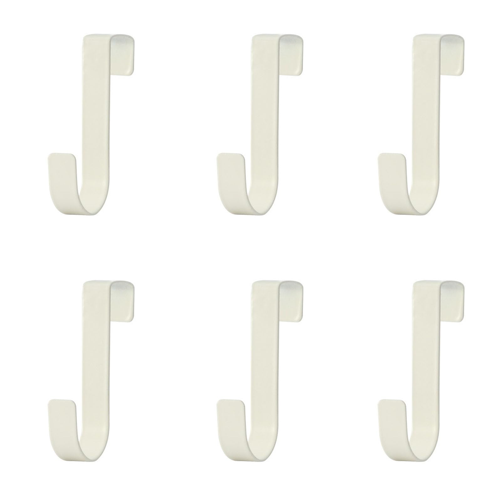 TZMFHD Overdoor Hook Hanger, 6 Pcs Over Door Hook, White Over Door Hooks, Suitable for Hanging Clothes, Hats, Keys, Etc, Suitable for Living Rooms, Bathrooms, Kitchens, Bedrooms, Etc