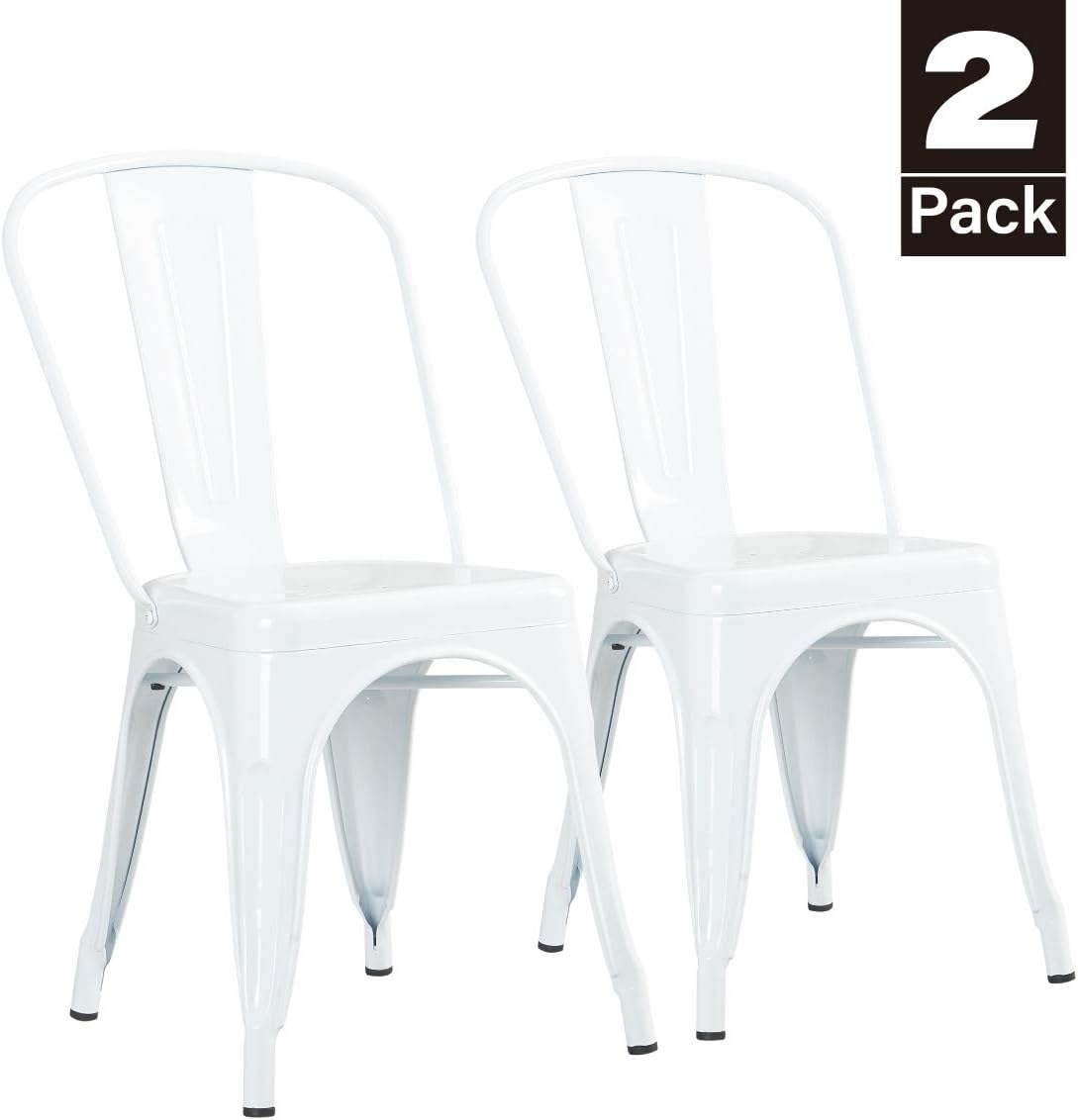 Best Metal Dining Chair Indoor-Outdoor Use Stackable Classic Trattoria Chair