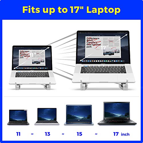 Laptop Stand, Portable Laptop Stand, Foldable Desktop Notebook Holder Mount, Adjustable Eye-Level Ergonomic Design, Portable Laptop Riser for Notebook Computer PC (i) Pad Tablet EURPMASK - Thumbnail 3