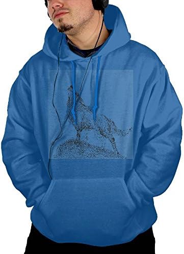 Mens I Just Really Like Wolf Hiking Classic Hoodie Hoodies Size XL RoyalBlue