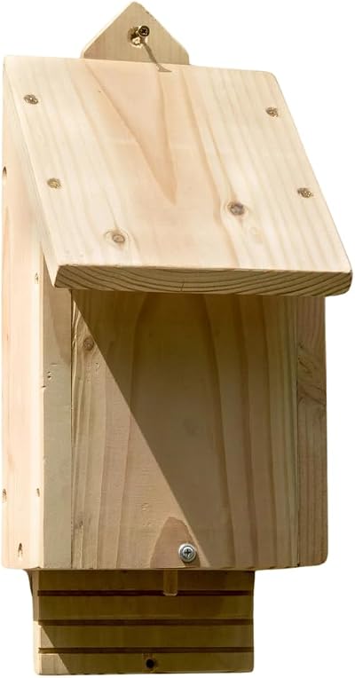 Wildlife World Chavenage Bat Box - Natural Timber Single Chamber Bat House