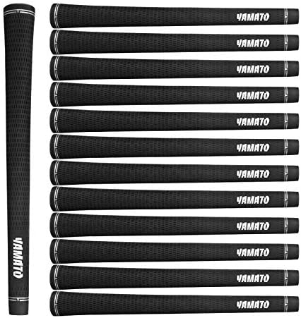 yamato Black Nature Rubber Golf Grips Set Packed with 13 Piece Mid Size Golf Club Grips,All Weather Golf Grip yamato Black Nature Rubber Golf Grips Set Packed with 13 Piece Mid Size Golf Club Grips,All Weather Golf Grip
