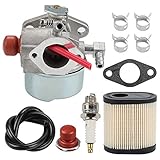 Hilom 640271 640303 640350 Carburetor with 36905 Air Filter Spark Plug & Gasket for Tecumseh LEV100 LEV105 LEV120 LV195EA LV195XA Toro Recycler Lawnmowers Engines