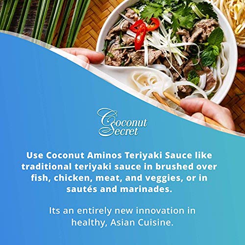 Coconut Secret Variety Pack: (1) COCONUT AMINOS SOY FREE SAUCE, 8 Oz. (1) GLUTEN FREE TERIYAKI SAUCE, 10 Oz., And (1) COCONUT AMINO ORGANIC GARLIC SAUCE MARINADE 10 Oz. BONUS MEASURING SPOON INCLUDED.