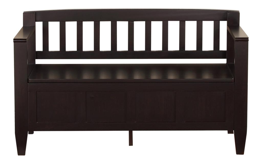Simpli Home Brooklyn Entryway Storage Bench, Dark Coffee