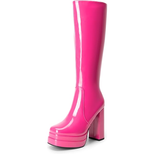 Amazon.com | MeiLuSi Black GoGo Boots for Women Platform