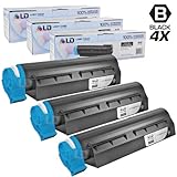 LD © Set of 3 Okidata Compatible 44992405 Black Laser Toner Cartridge for the MB451W MFP Printers