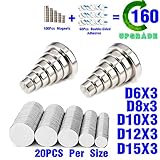 ELECFIND Neodymium Rare Earth for Magnets Disc,Hooks,Permanent,DIY, Refrigerator Fridge Magnet Disc Organization Crafts