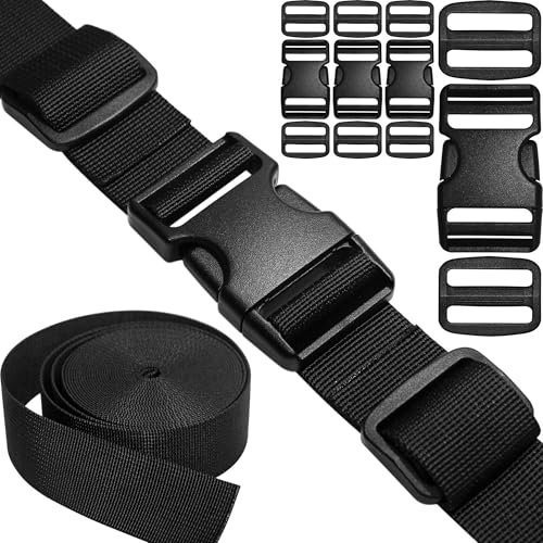 Nylon Straps 1-1/4 inch Wide with Buckles and Slides: 6 Yard of 1.25