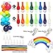 G.C Rainbow Birthday Decoration and Cake Topper Set Garland Balloons Arch Kit Happy Birthday Banner Bunting Boy Girl Baby Shower Party Supplies for Kids