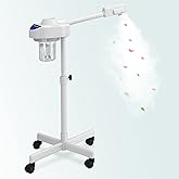 Kingsteam Professional Nano Ionic Facial Steamer on Wheels with Ozone Function, Standing Face Steamer for Deep Pore Care, Hydration, Home Spa & Salon Use