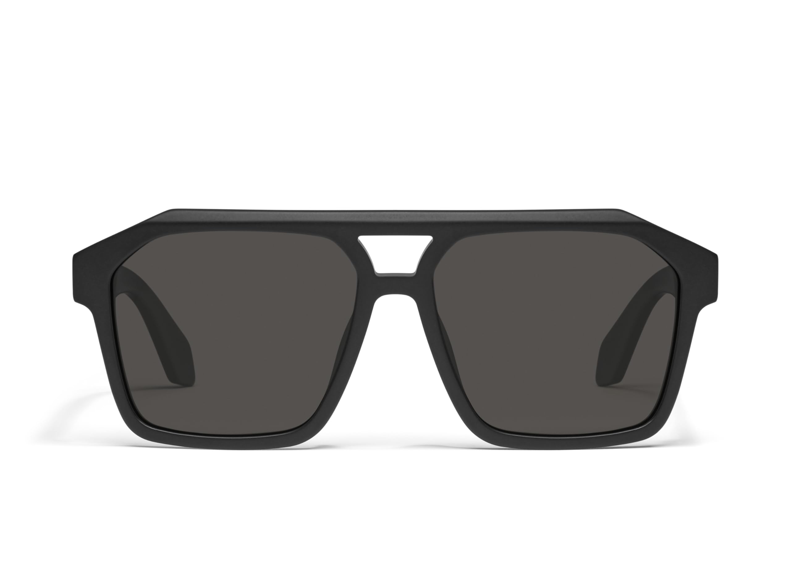 Photo 1 of ***MISSING HARDCASE*** QUAY - Men's Sunglasses, Oversized Aviator Shades, UV Protected Lenses (Soundcheck, Matte Black/Black Polarized)