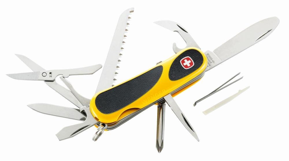 Wenger Kinder Original Schweizer EvoGrip Junior 06, gelb-schwarz