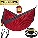 Wise Owl Outfitters Hammock for Camping Double Hammocks Gear for The Outdoors Backpacking Survival or Travel - Portable Lightweight Parachute Nylon DO Red & Charcoal
